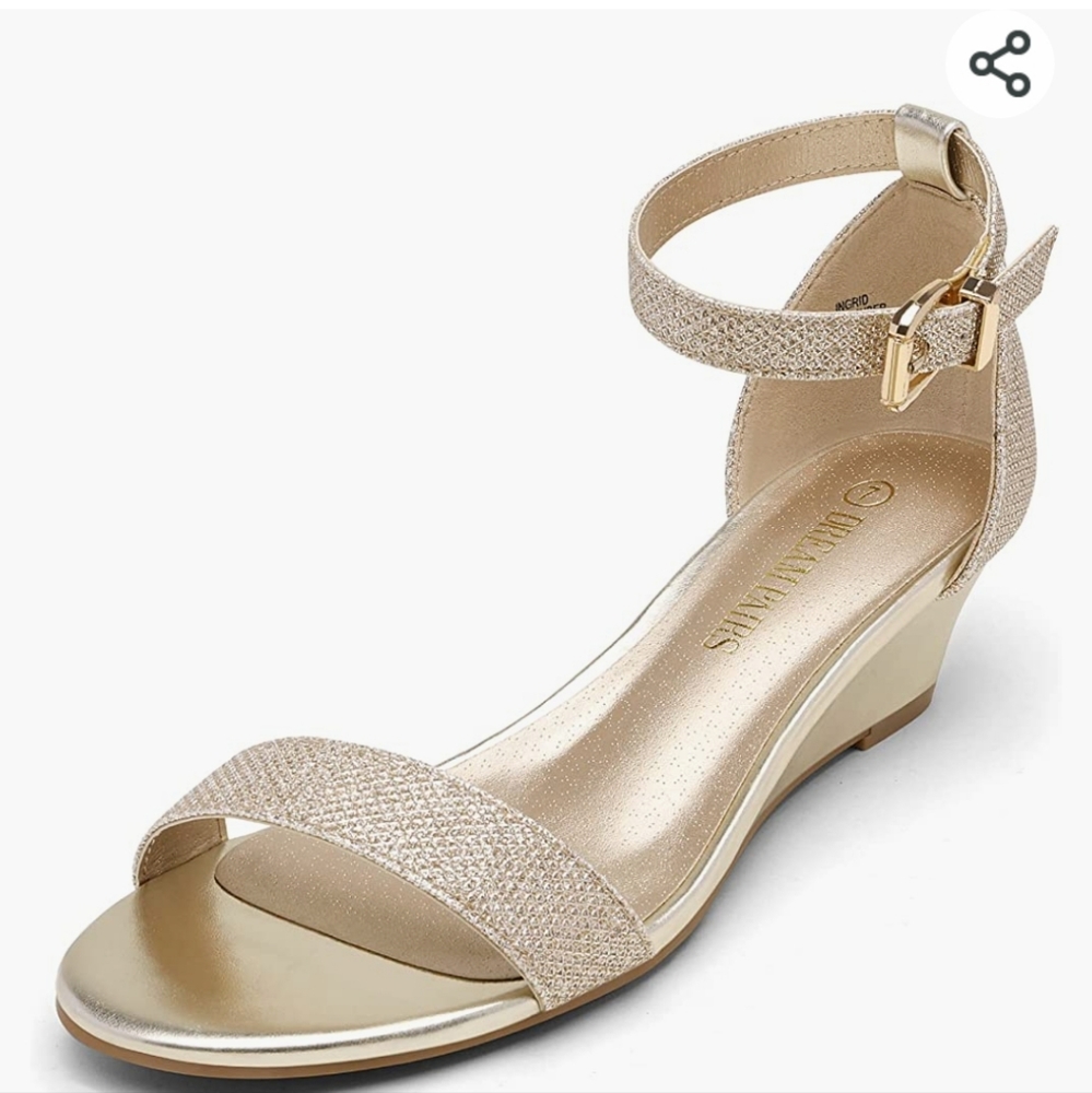 Ankle Strap low wedge Sandal.